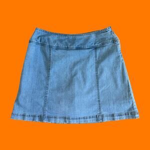 00's vintage denim bodycon y2k mini skort Size 8 St. John's bay